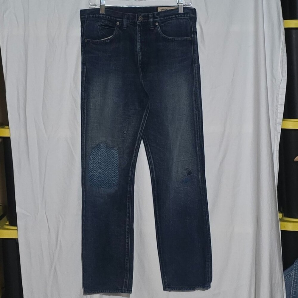 KAPITAL Inc. Made in Japan Distressed Patchwork Jeans - Blue - Sz 34*